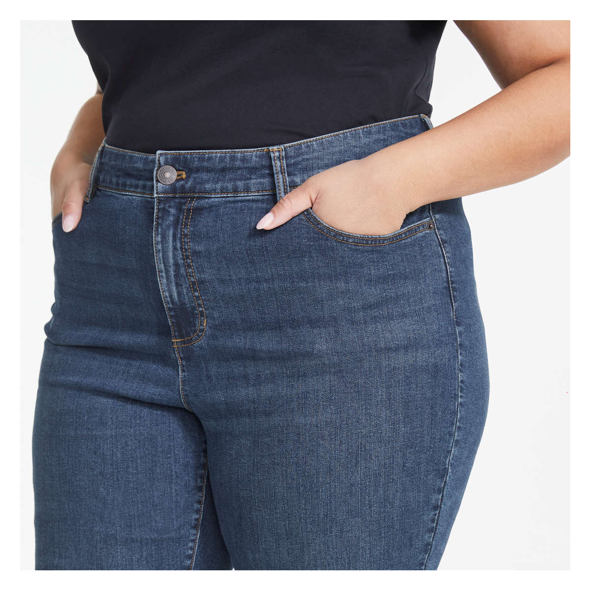 Long waist hot sale jeans